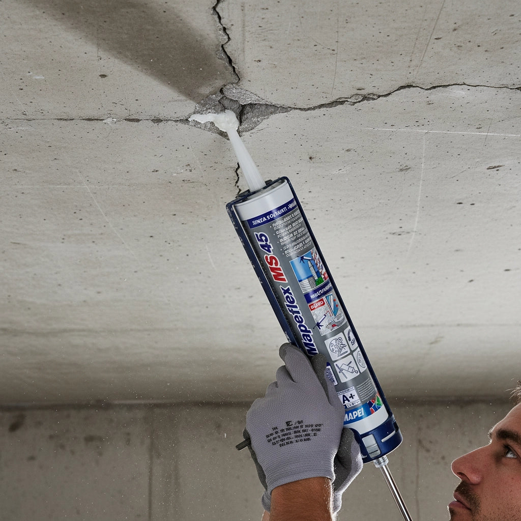 Mapeflex ms45 sigillante e adesivo elastico universale mapei 300 ml *** colore- grigio cemento - 113, confezione 1