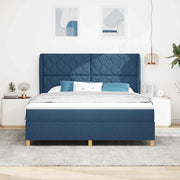Letto a molle con cuscino con testiera Blu 200 x 180 cm Tessuto 3340836