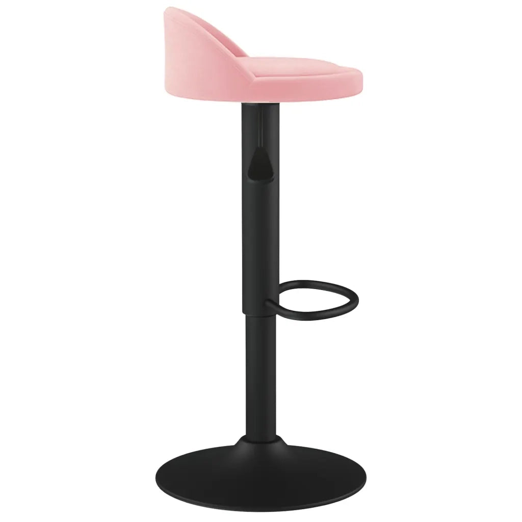 Sgabelli da Bar 2 pz Rosa in Velluto 333606