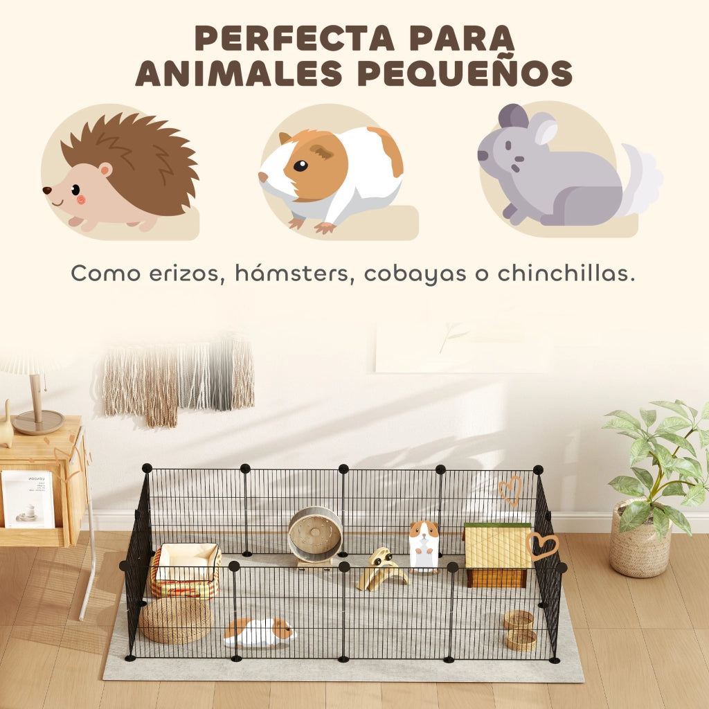 Recinto per Animali Piccoli ¨C zephmum ¨C Nero 140x70x35 cm