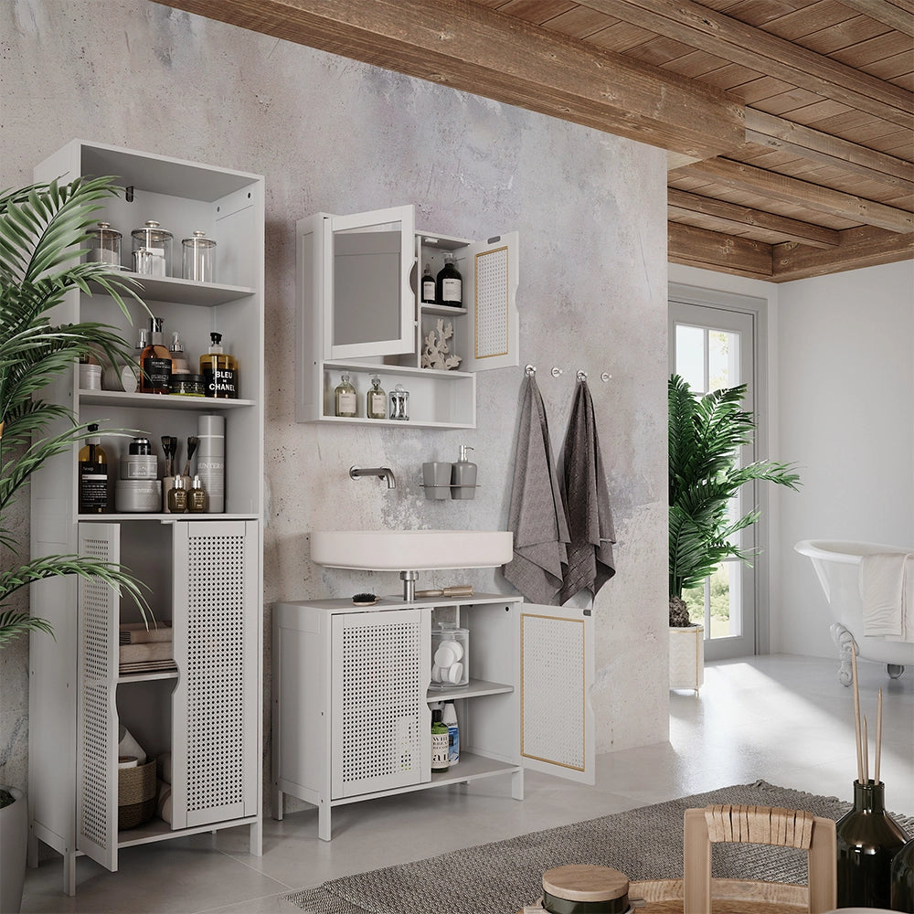 Vicco Set di mobili da bagno Bianco 3 parti