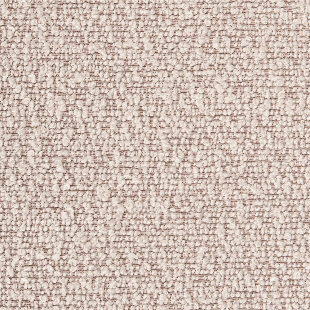 Sedia da pranzo girevole con schienale curvo in boucle beige stile scandinavo