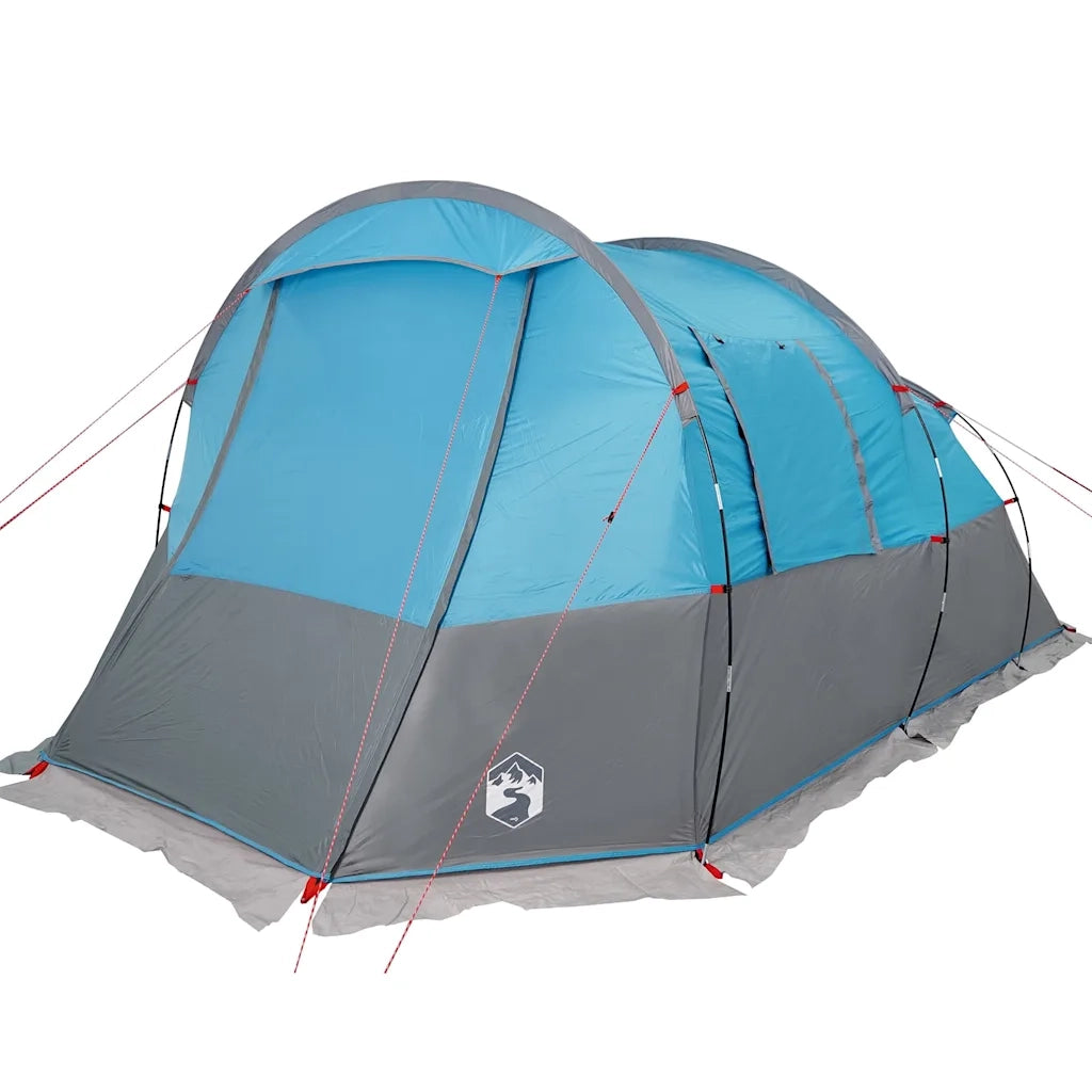 Tenda da Campeggio a Tunnel per 4 Persone Blu Impermeabile 94632