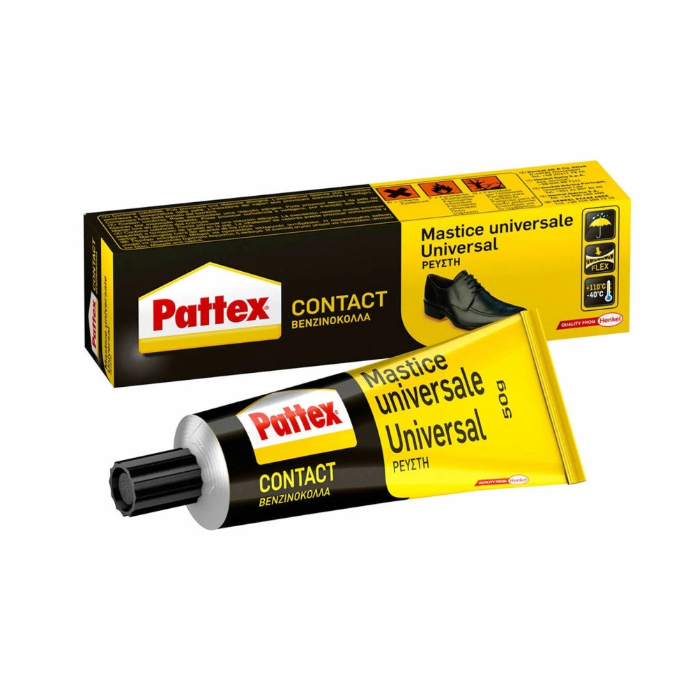 Trade Shop - Colla Mastice Universale Per Gomma Cuoio Sughero Legno Stoffa Pattex Contact 50 -