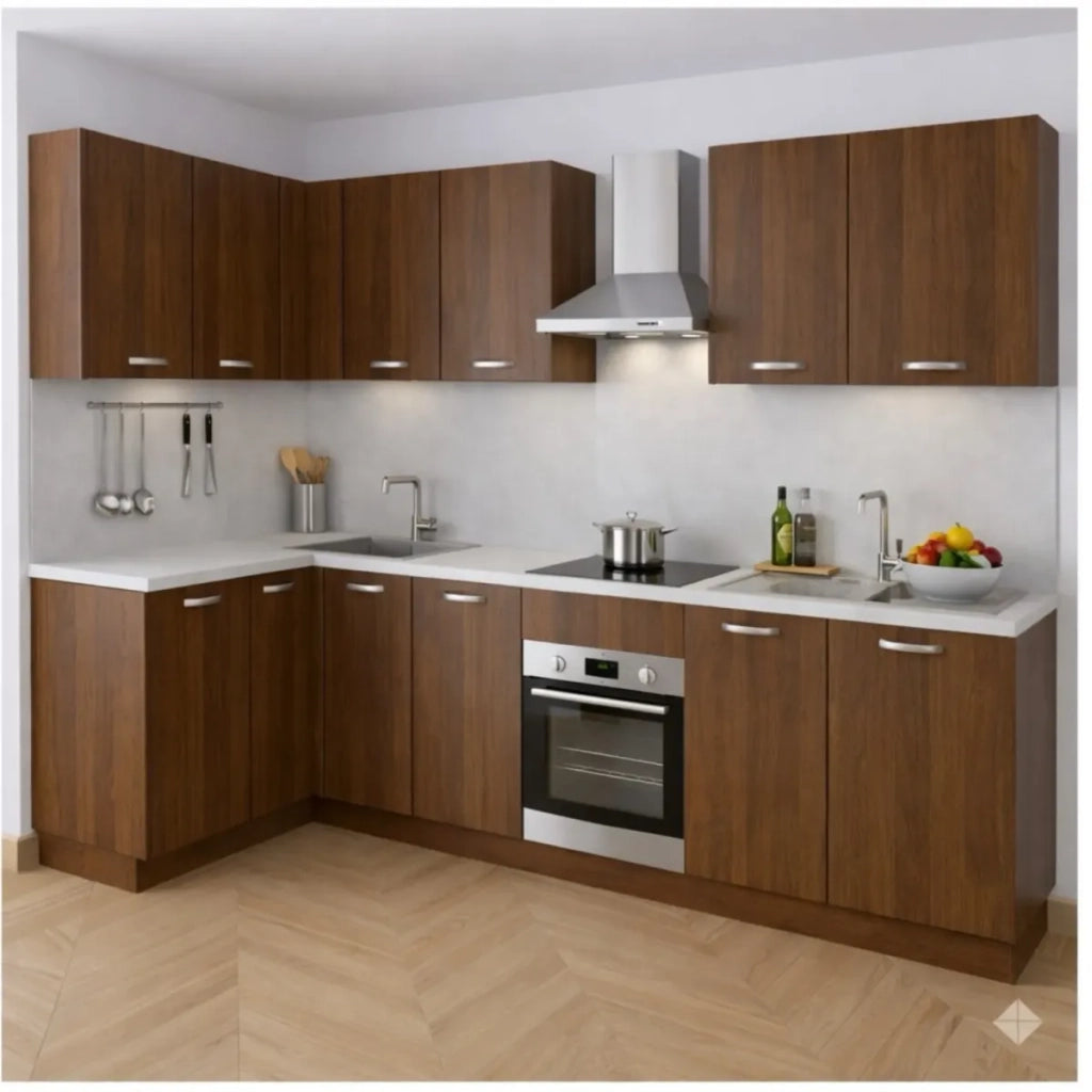 Calandrelli Base Cucina 80 con 2 ante  L 80 P 55,5 H 72 cm Noce Scuro