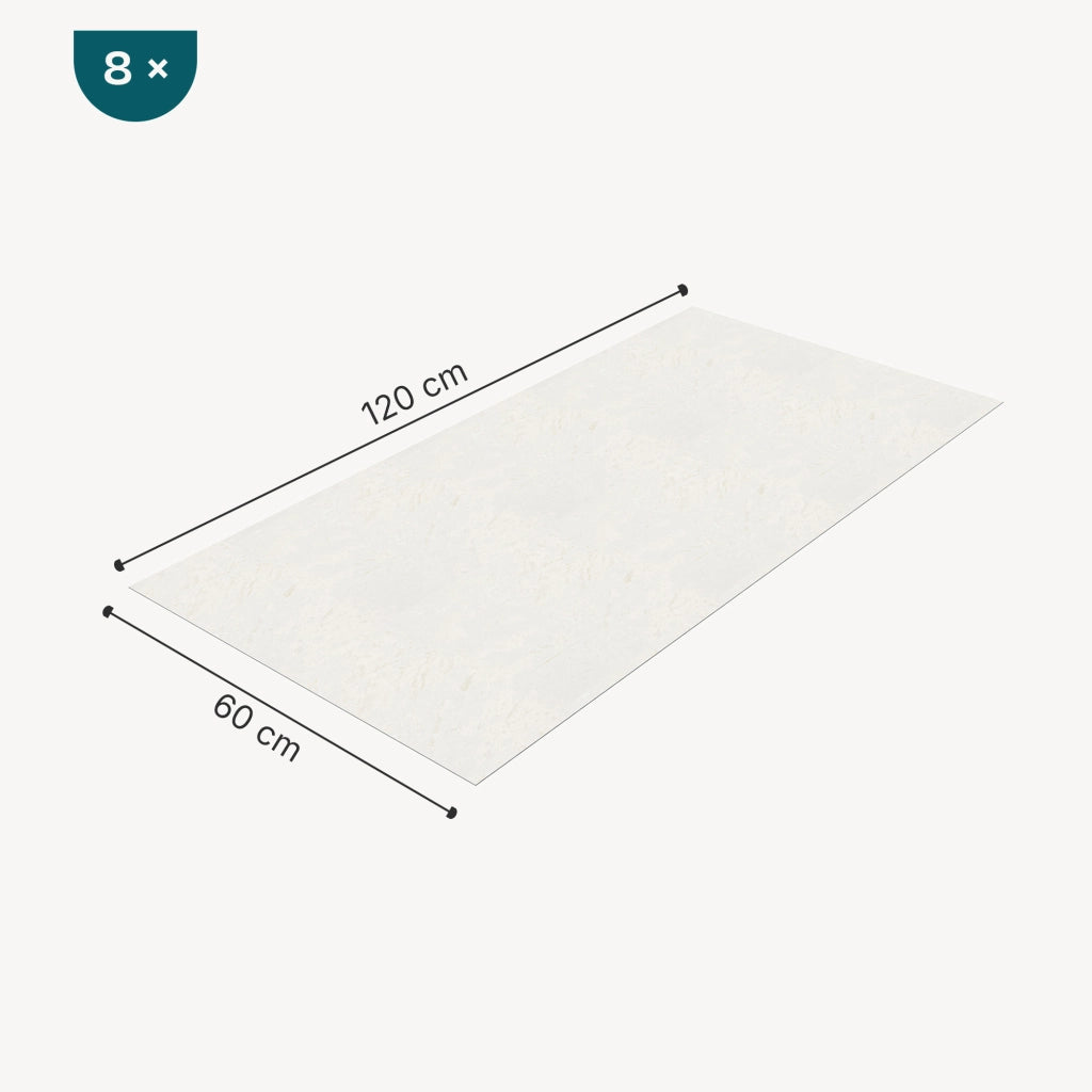 Set Bladel di 8 Pannelli Decorativi in PVC per Parete - Effetto Pietra White Dover [neu.haus]