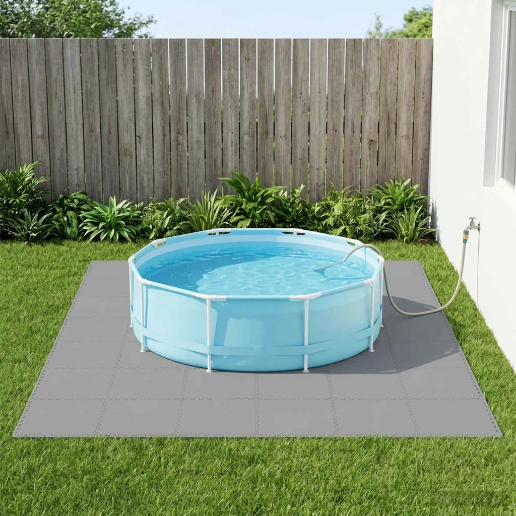 Tappetino per piscina 50 pcs Grigio 18 m² Schiuma EVA 3433298