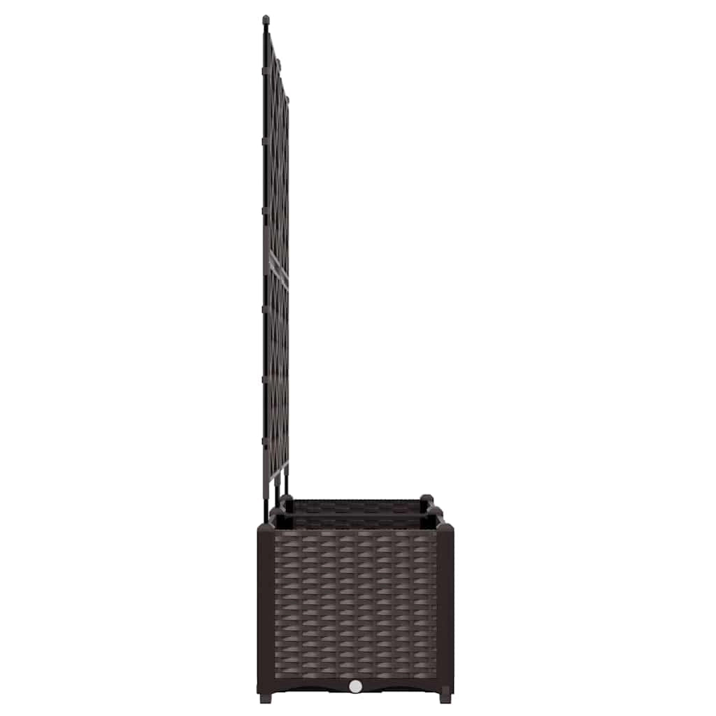 Set di 2 fioriere da giardino in acciaio marrone resistenti e moderne 80 x 40 x 143 cm 02_0058513