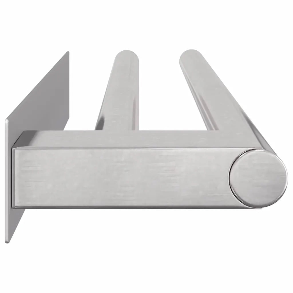 vidaXL Porta asciugamani Argento 40 x 9 x 4 cm Acciaio inossidabile