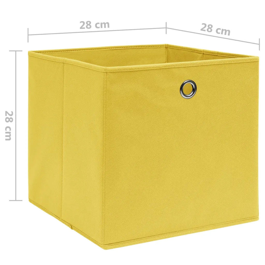325225 Storage Boxes 10 pz Non-woven Fabric 28x28x28 cm Yellow CFW8145803