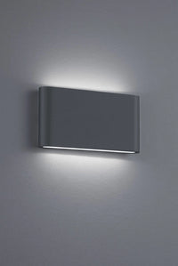 THAMES II APPLIQUE DA ESTERNO LED 9W 900lm, 3000K BI-EMISSIONE FUSIONE ALLUMINIO ANTRACITE OPACO IP54 L. 17,5CM