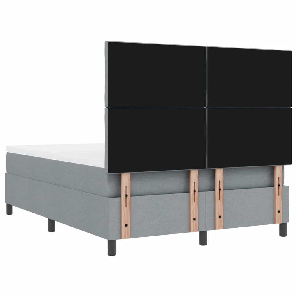 Letto a molle con materasso Grigio chiaro 160 x 200 cm Tessuto 3342956