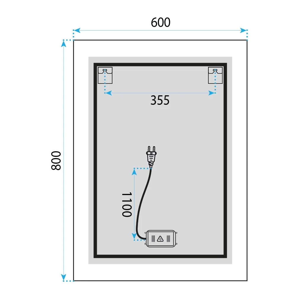 Specchio Led 60x80cm Sab-3426
