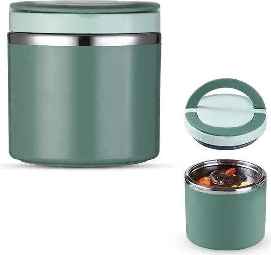 Contenitore alimentare isolato in acciaio inossidabile da 1000 ml, riscaldatore alimentare per bambini, contenitore alimentare isolato con manico, scatola pranzo isolata, mantiene il cibo caldo.