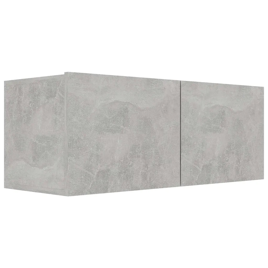 Set Mobile Porta TV 7 pz Grigio Cemento in Truciolato  cod mxl 20817