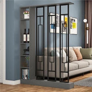 Divisore di spazi - Parete divisoria per libri - Divide lo spazio - Più pannelli - 39x79x100cm - Grigio Nero