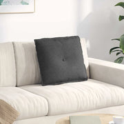 Cuscino per Schiena Grigio scuro 50 x 45 cm Tessuto in Cords 42014651
