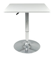 Tavolo regolabile in altezza quadrato 60x60 bianco, tavolo alto da bar - Romeo TQ08-6.6ROAR