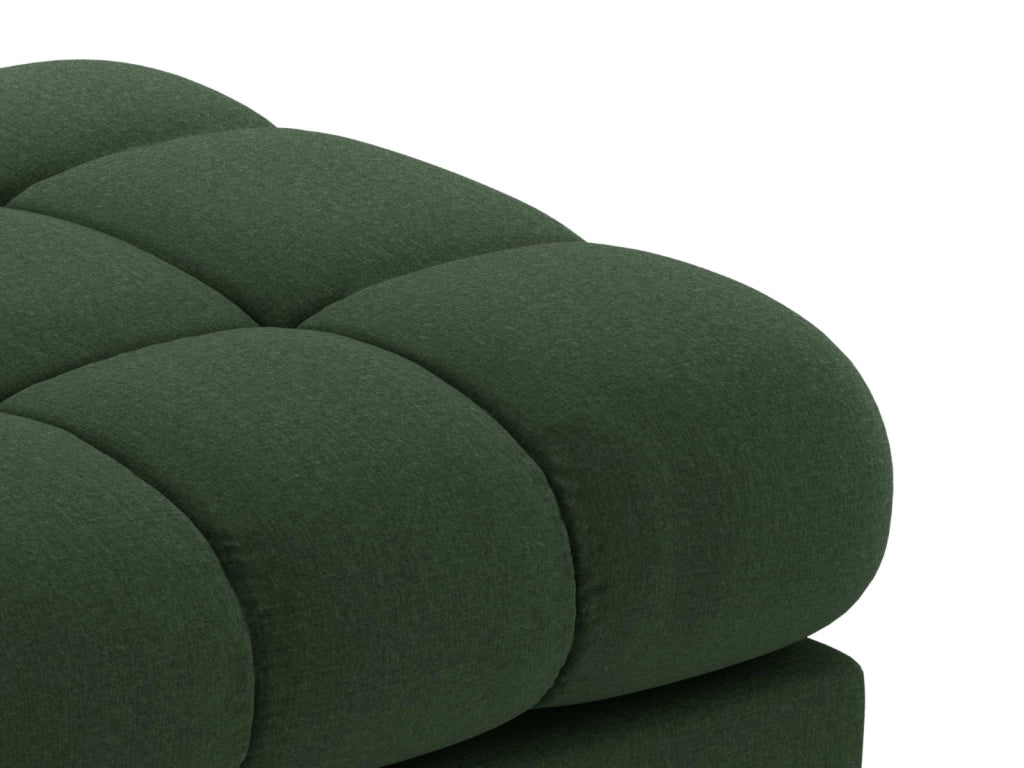 Cosmopolitan Design - Panca "Bali" 2 posti in tessuto strutturato verde scuro 