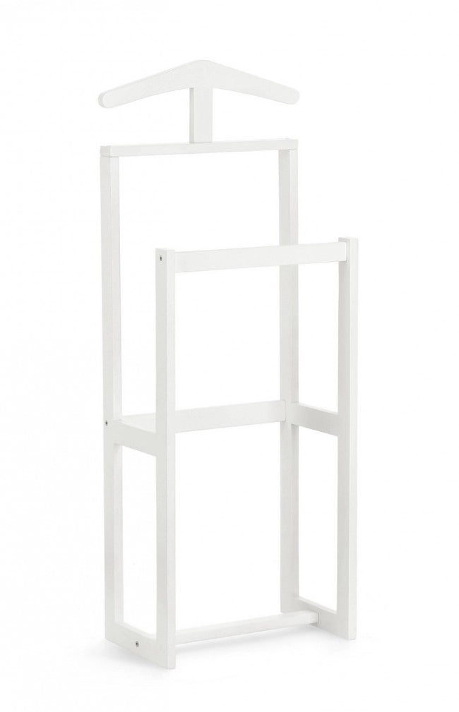 Indossatore Legno Bianco Moderno da Interno H106 - ORIZZONTE