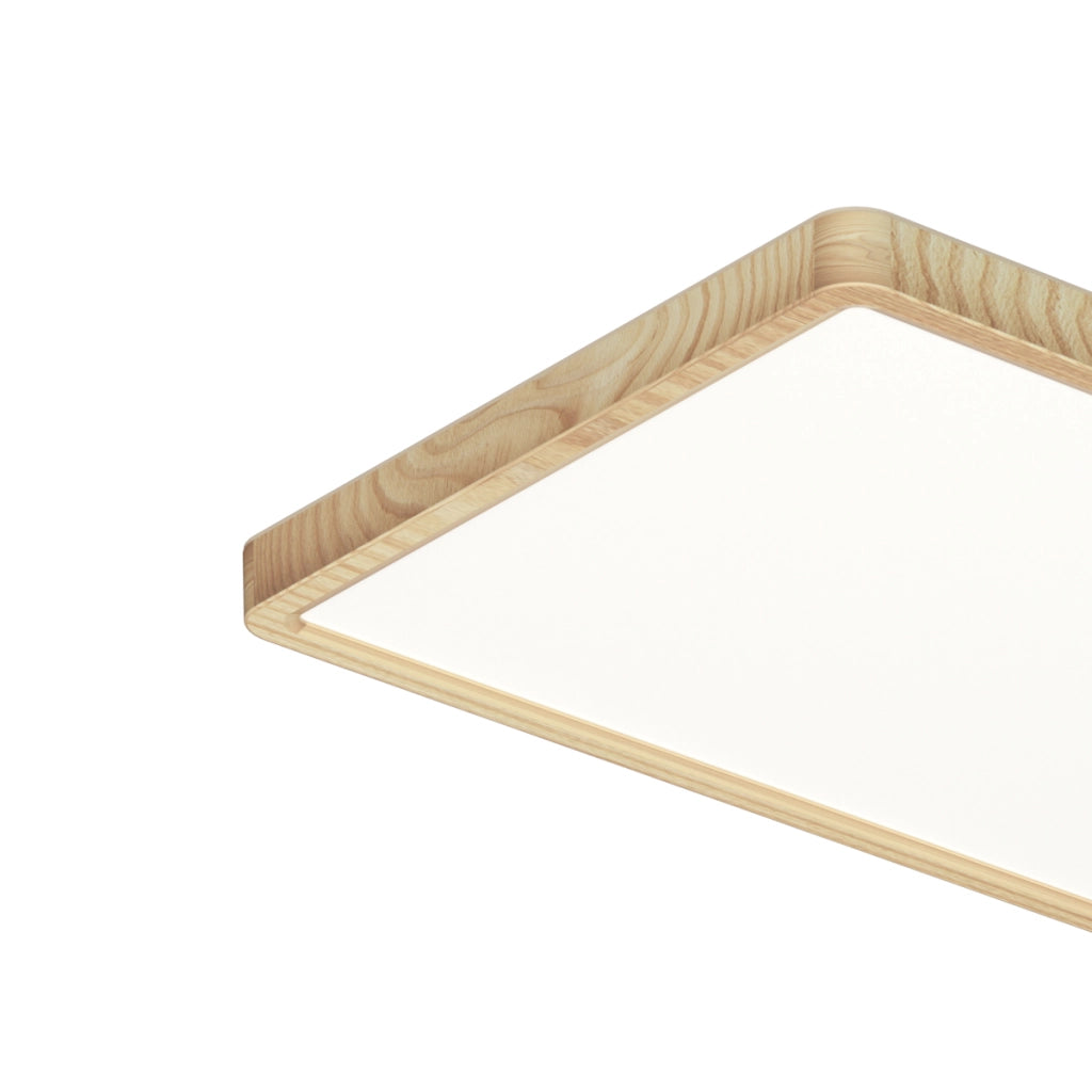Plafoniera Italux Olbis rettangolare legno chiaro IP44 LED 36W