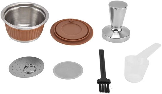 Capsula per caffè riciclabile - Filtro in acciaio inossidabile - Ideale per Dolce Gusto - Macchina per caffè - Capsula per caffè riciclabile - Sostenibile e pratico...
