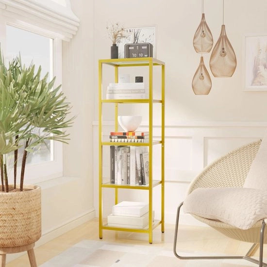 Scaffale per libri, moderna libreria d'arte, libreria per libri, organizzatore per libri, 35 x 30 x 123 cm.