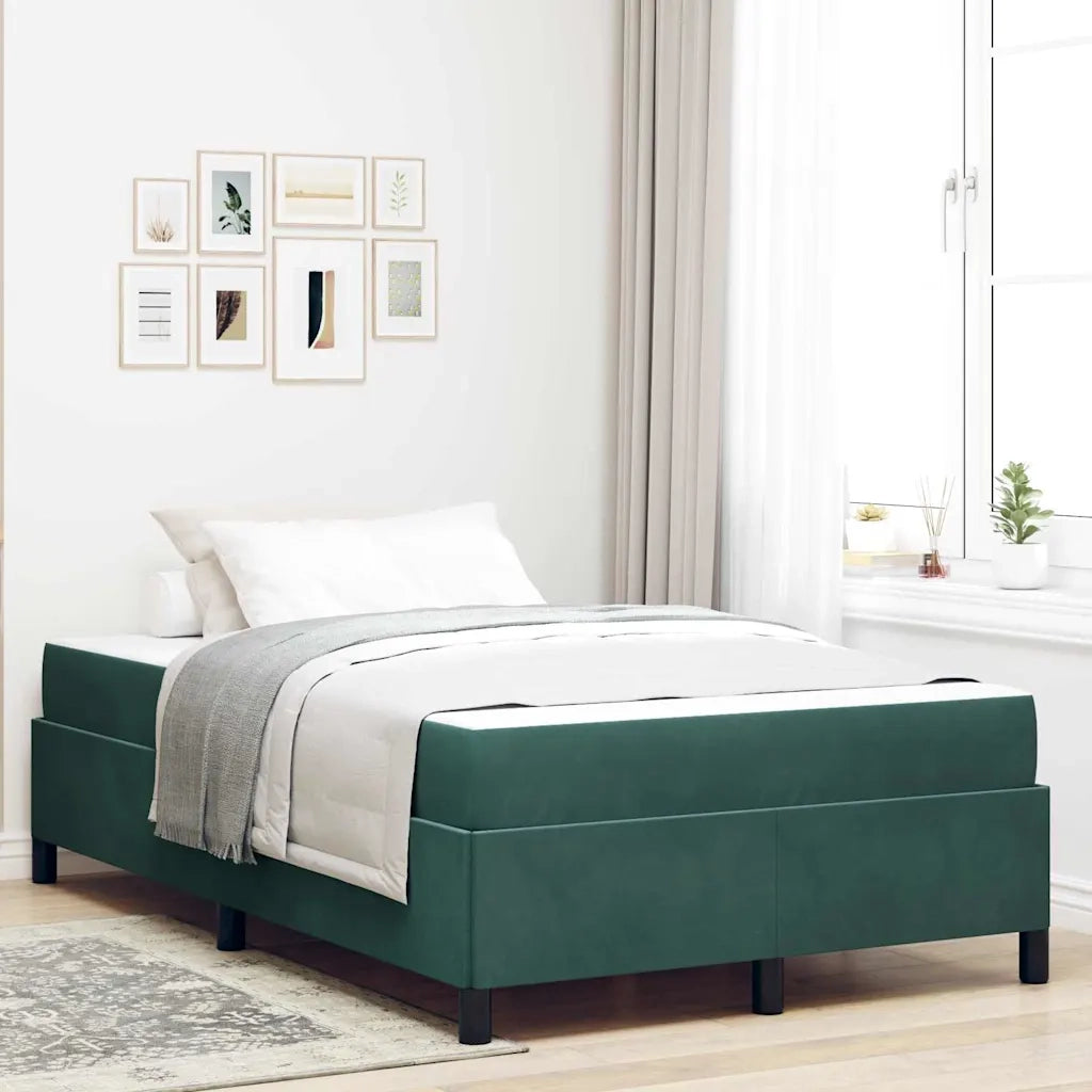 Struttura del letto Verde Scuro 120 x 200 cm Tessuto 3399057