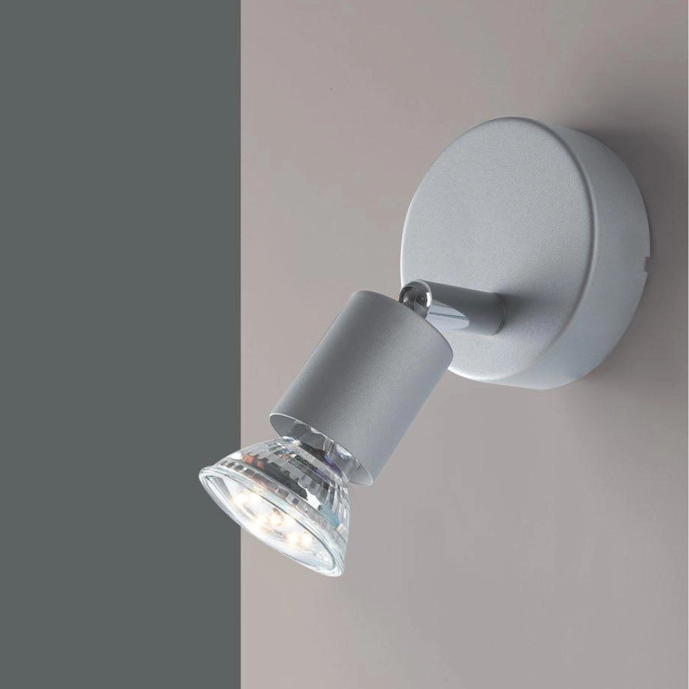 Applique faretto led orientabile parete spot in metallo attacco gu10 230 volt