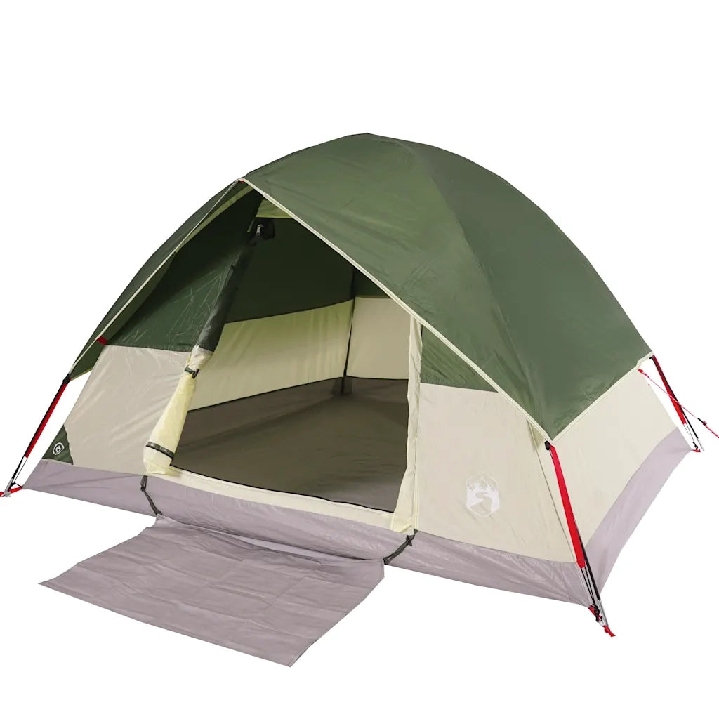 Tenda da Campeggio a Cupola per 4 Persone Verde Impermeabile 94699