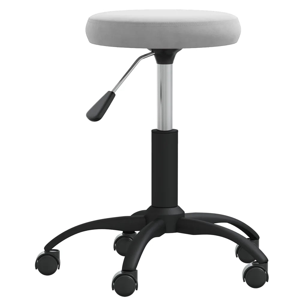 Sgabello da Massaggio in Velluto Grigio Chiaro CFW4959764