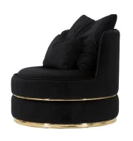Poltrona Paris Space Nero/Gold cm Ø 84X72