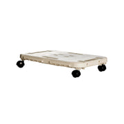 PEDANA C/RUOTE DOLLY HOME 48X29X12,5 CM ECRU