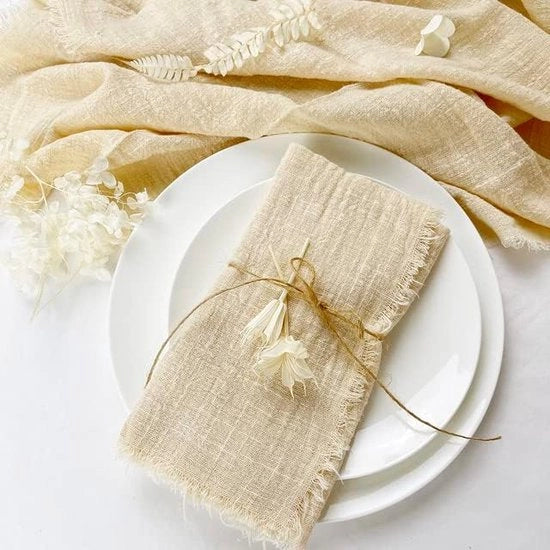 Set di 50 tovaglioli di cotone verde per decorazione da tavola festiva