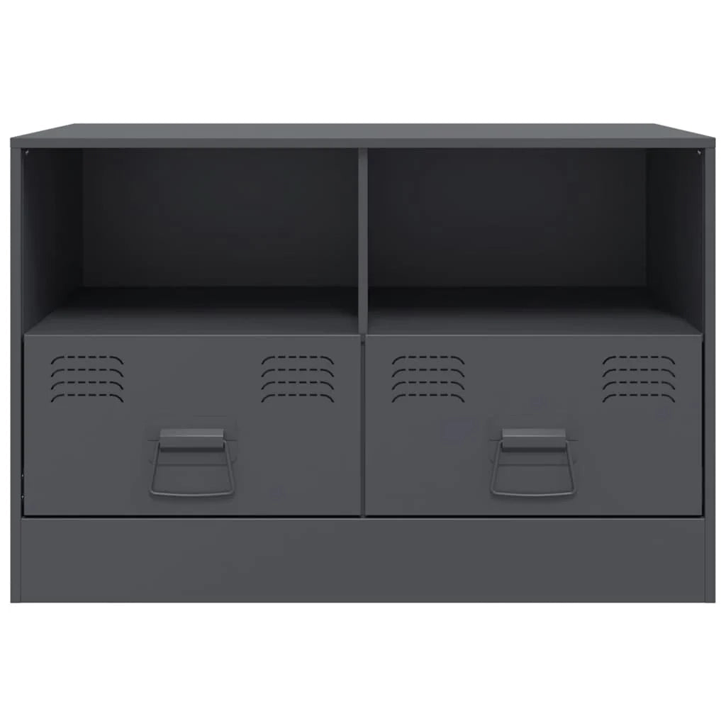 Mobile TV multimediale mensola TV credenza TV sala da pranzo soggiorno camera da letto antracite 67 x 39 x 44 cm acciaio antracite 02_0026394