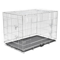 Gabbia per cani pieghevole in metallo acciaio zincato 121 x 74 x 83 cm 3702024