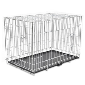 Gabbia per cani pieghevole in metallo acciaio zincato 121 x 74 x 83 cm 3702024