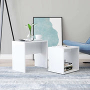 Tavolino da Salotto Bianco 48x30x45 cm in Legno Multistrato 802885