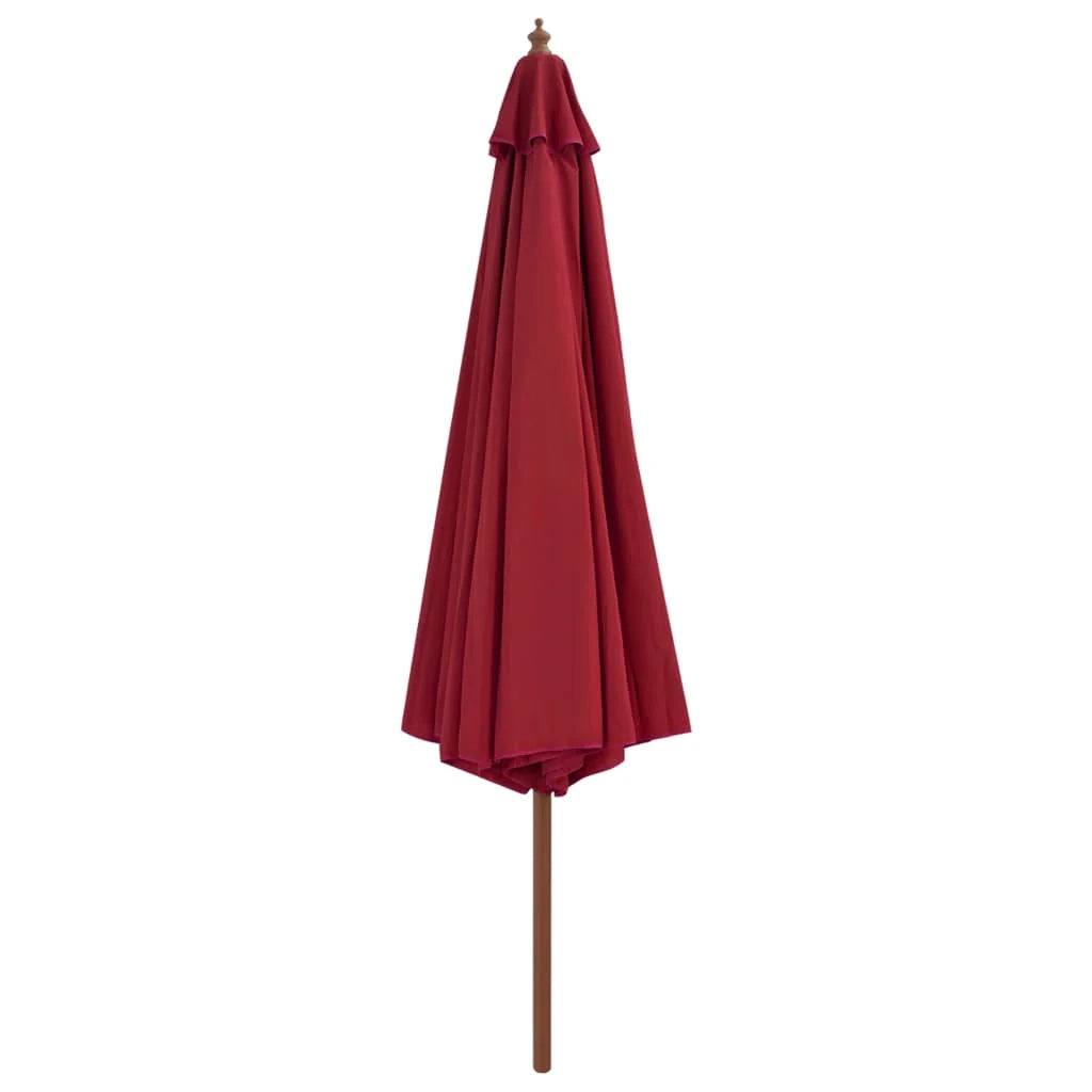 Ombrellone con palo in legno 350 cm bordeaux 02_0008128