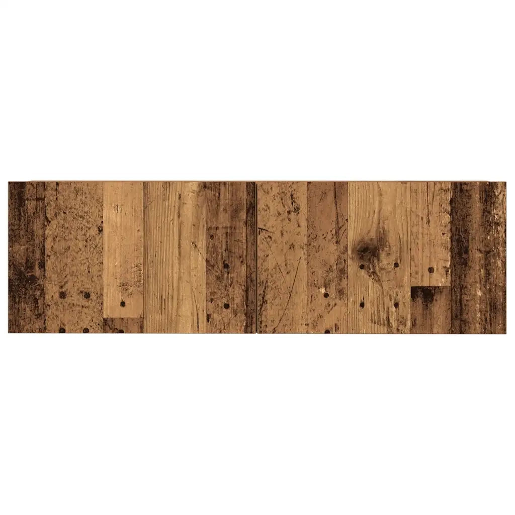 Set Mobile TV 7 pz Montato a Parete Legno Antico in Truciolato 3329209
