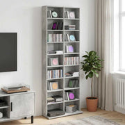 Mobile per CD Grigio Cemento 65 x 23,5 x 175 cm 8012661