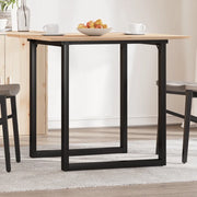 Tavolo da Pranzo Telaio a O 80x80x75 cm Legno Pino e Acciaio