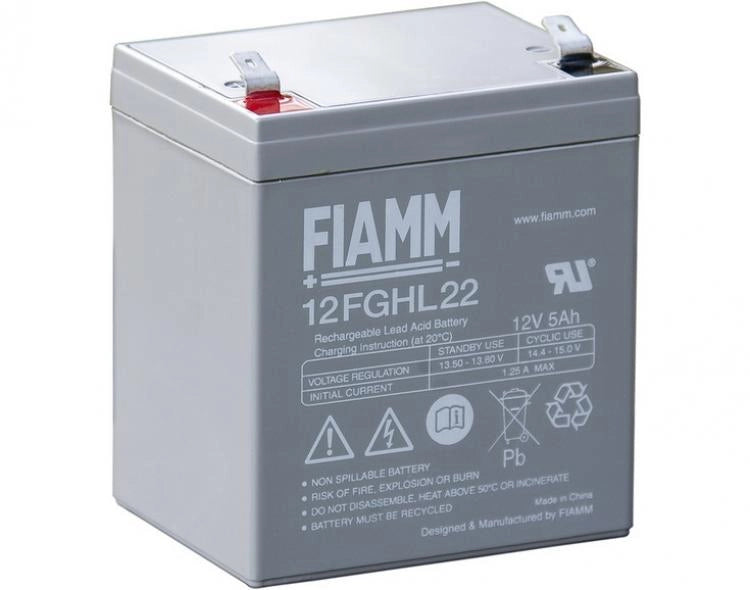 BATTERIA FIAMM 12FGHL22 (EX FGHL20502) Scarica Rapida 12V 5,0Ah