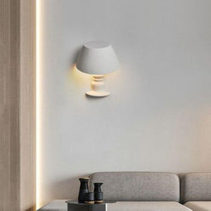 Applique lampada da parete in gesso a forma lume verniciabile attacco E14
