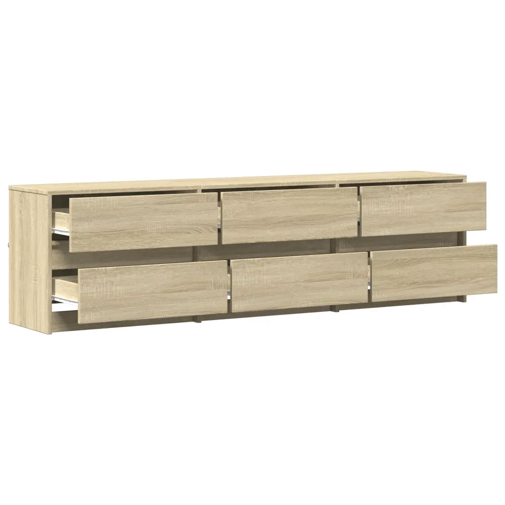 Mobile Porta TV con LED Rovere Sonoma 180x34x50cm in Truciolato 3307928