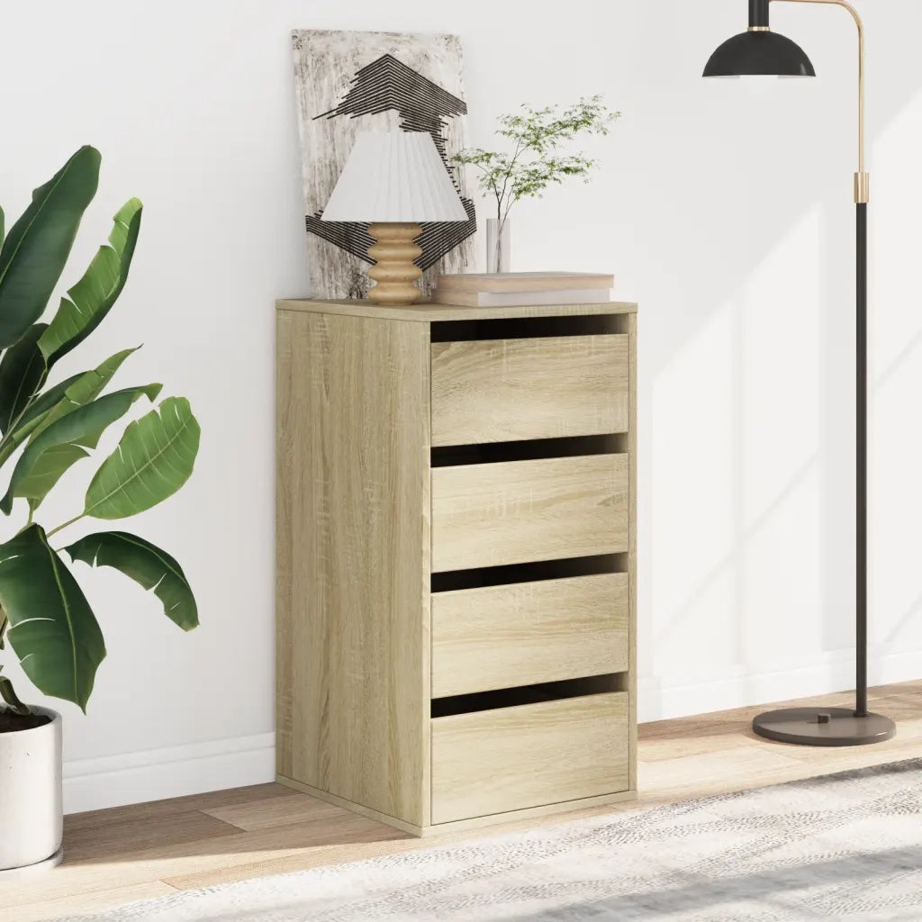 Cassettiera Angolare Rovere Sonoma 40x41x76cm Legno Multistrato