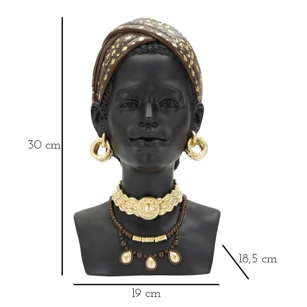 Scultura donna masai tribale cm 19X18,5X30 - TRIBALEX