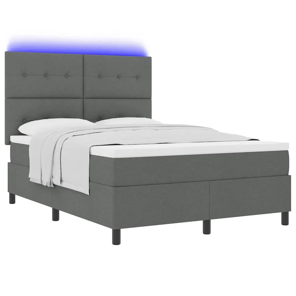 Letto a molle con materasso Grigio scuro 160 x 200 cm Tessuto 3342880