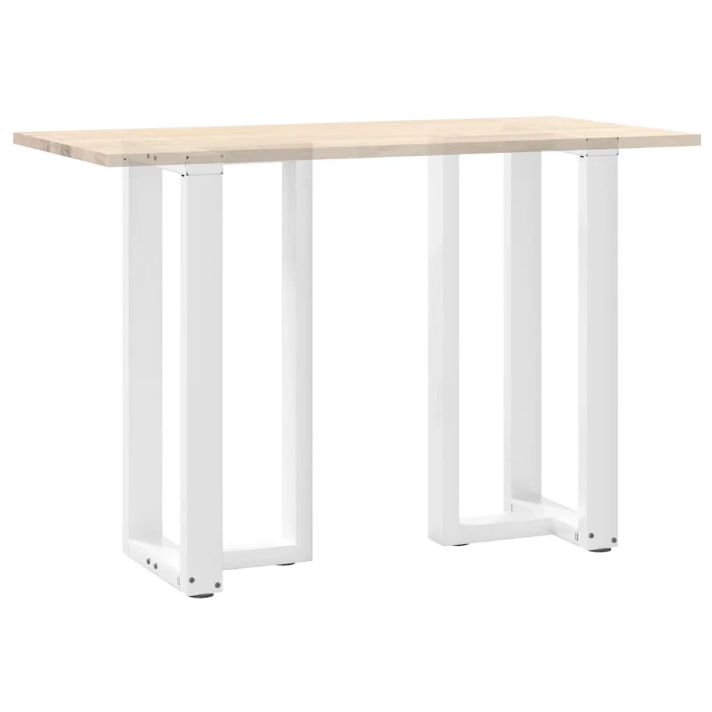 Gambe per tavolo da bar a forma di T 2 pz bianche 50x35x(90-91) cm in acciaio 4013077