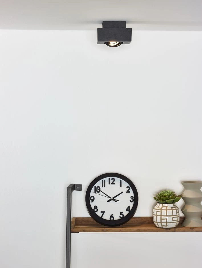 Lucide Xirax faretto soffitto nero GU10 5W 2200-3000K
